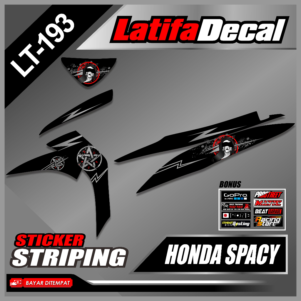 Jual Sticker (PS-193) Striping Transparan Terbaru Honda Spacy Motif ...
