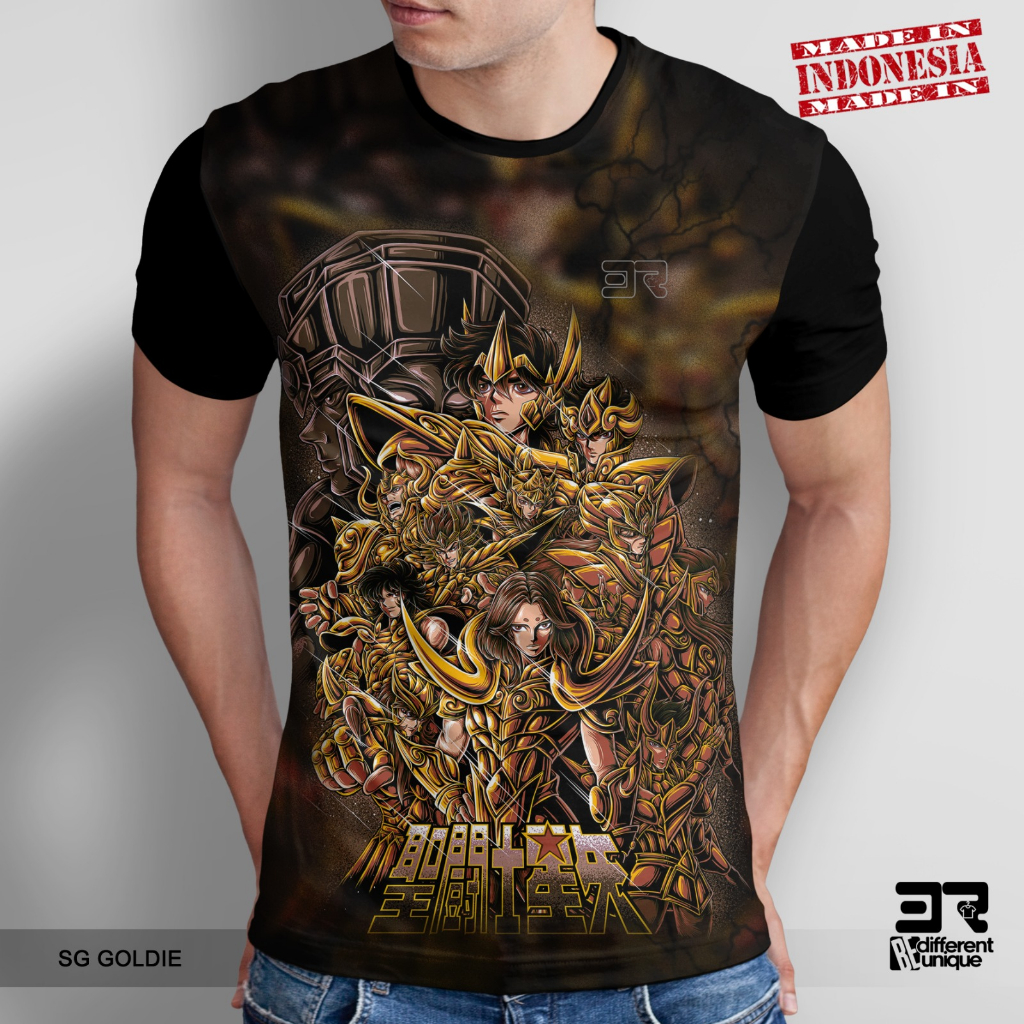 Jual [ COD ] KAOS PRINTING GAMBAR ANIME SAINT SEIYA SG GOLDIE - BAJU ...