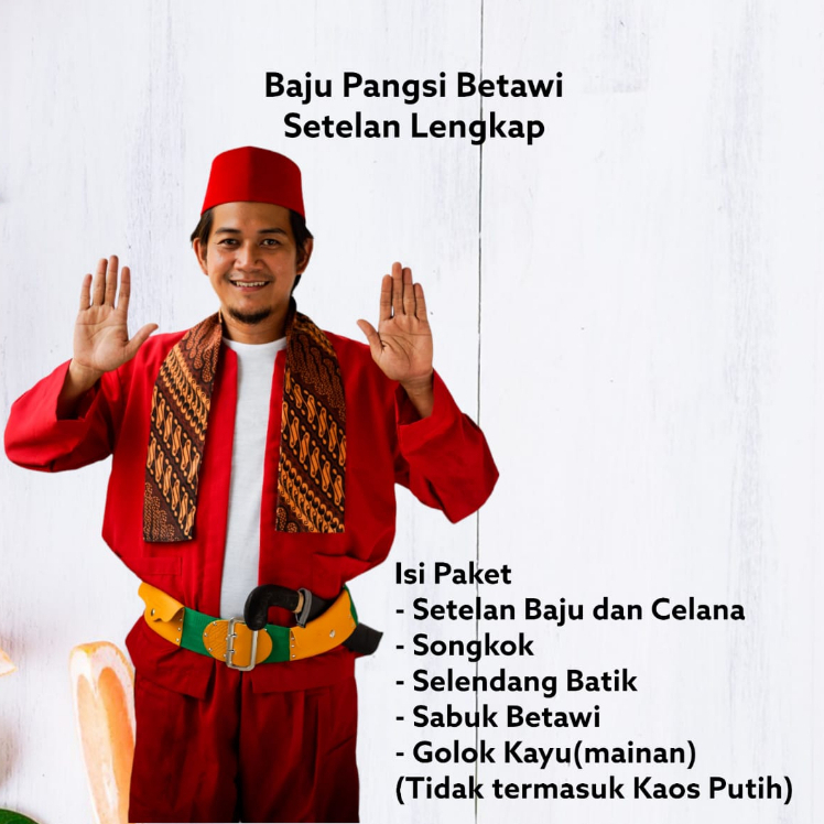 Jual Setelan Baju Adat Betawi Pangsi Anak Sampai Dewasa Lengkap Dapat