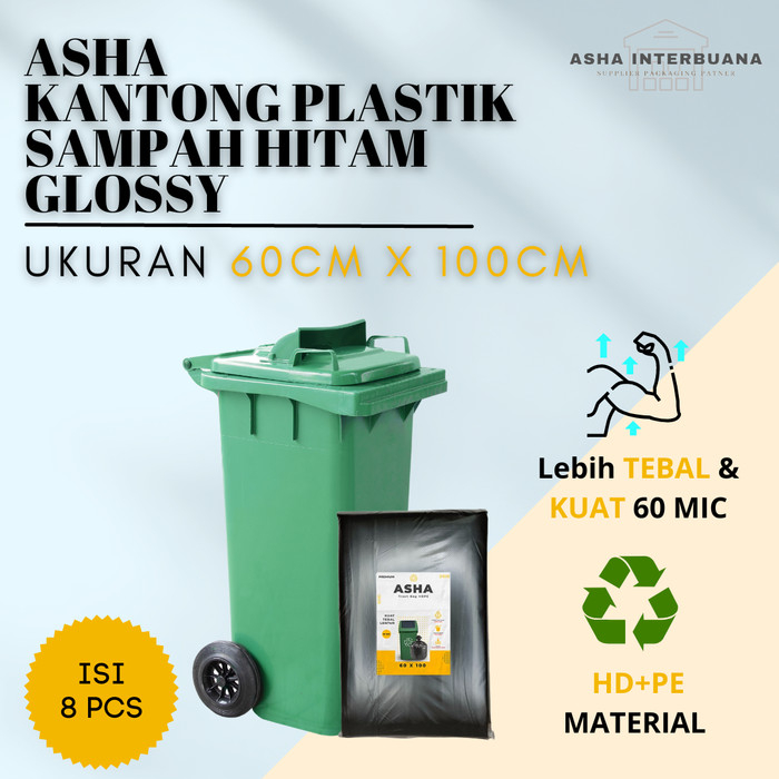 Jual Kantong Sampah Plastik Sampah Hitam Tebal Trash Bag 60cm X 100cm Shopee Indonesia 4068