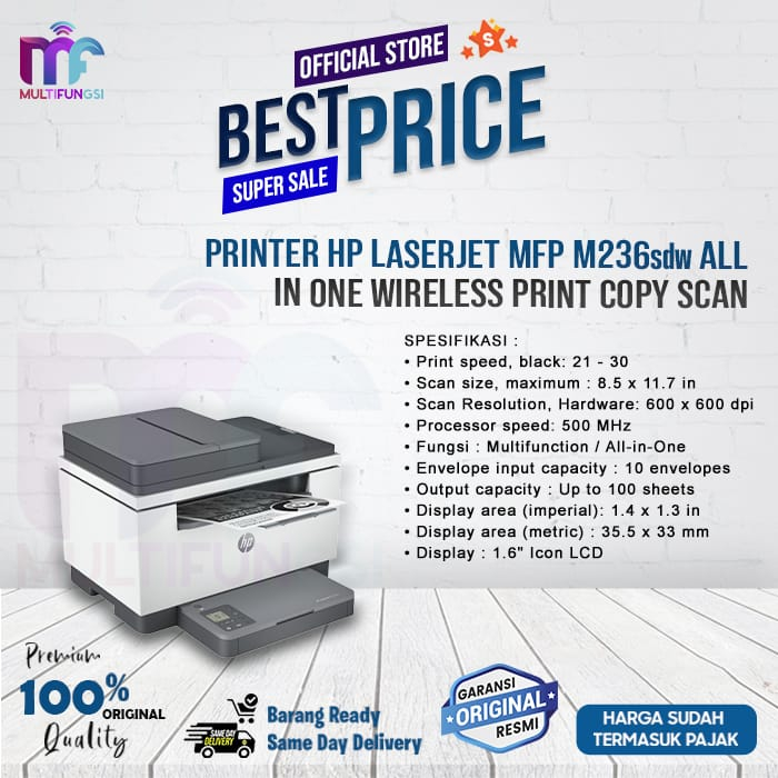 Jual Printer Hp Laserjet Mfp M236sdw 236sdw All In One Wireless Garansi Resmi Shopee Indonesia 5941