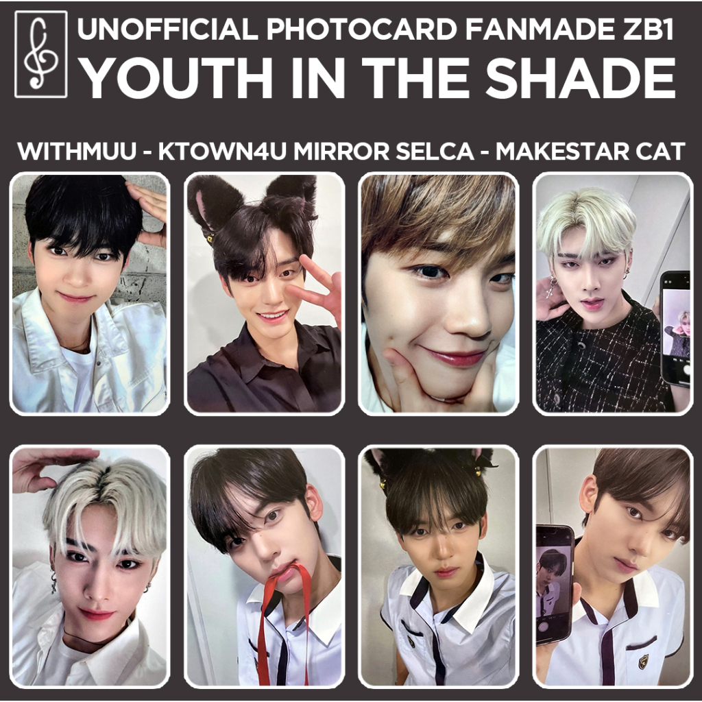 Jual [REPLIKA ZB1] YOUTH IN THE SHADE ZERO BASE ONE PHOTOCARD ...
