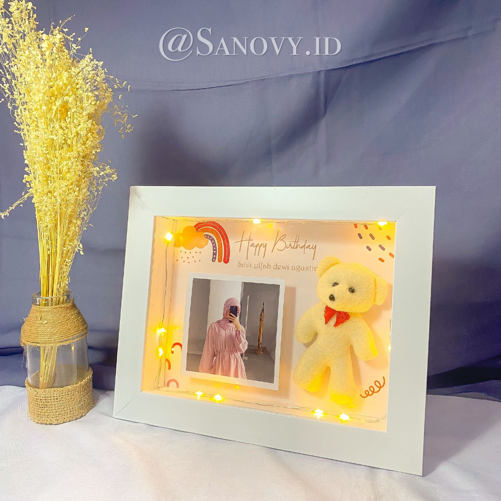 Jual 1520003 flowers frame 3d 15x20 boneka custom | FRAME FOTO | wisuda ...