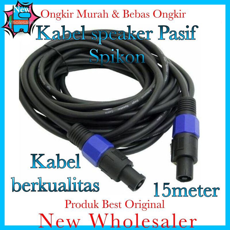 Jual kabel audio To speaker Pasif Jack spikon Dua Jalur original