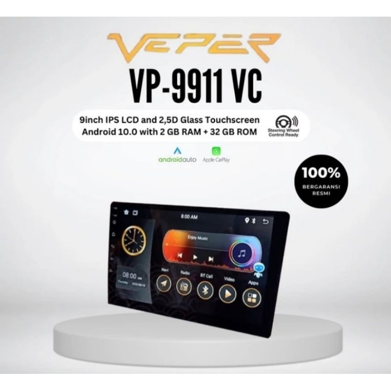 Jual Headunit Android Veper Ram 2/32 layar 9 inch Android auto apple ...