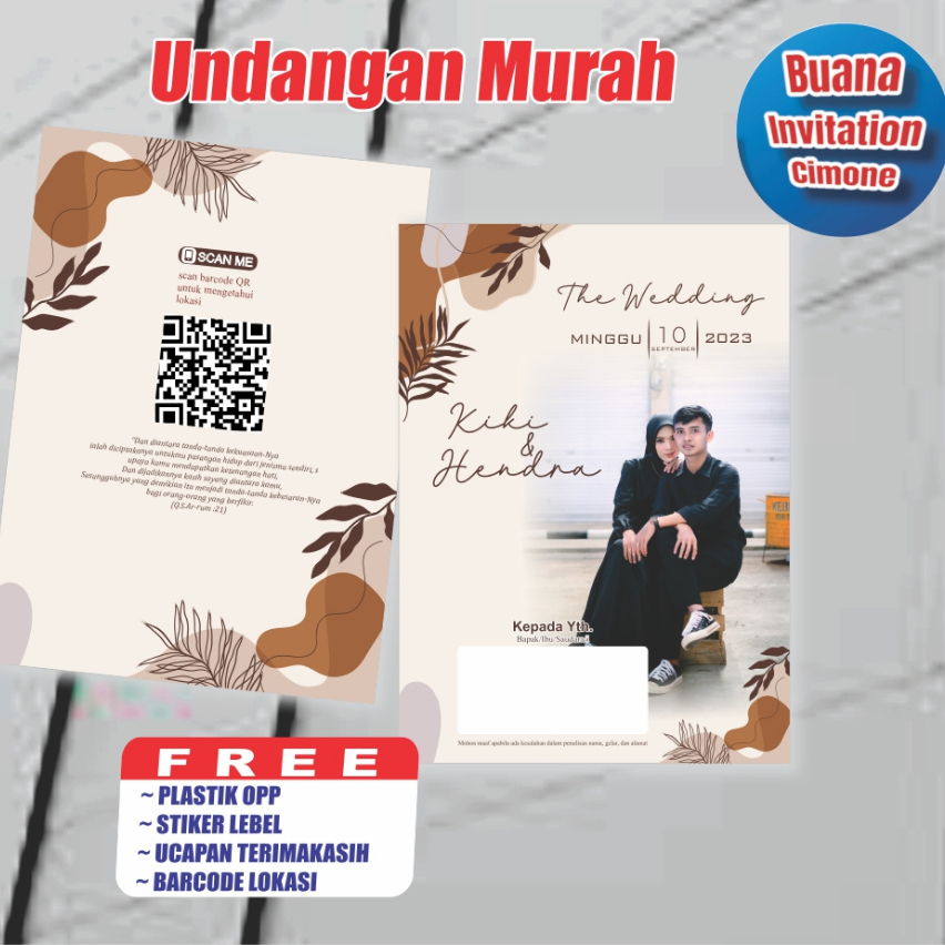 Jual Undangan Pernikahan Elegant Ngunduh Mantu Minimalis Murah