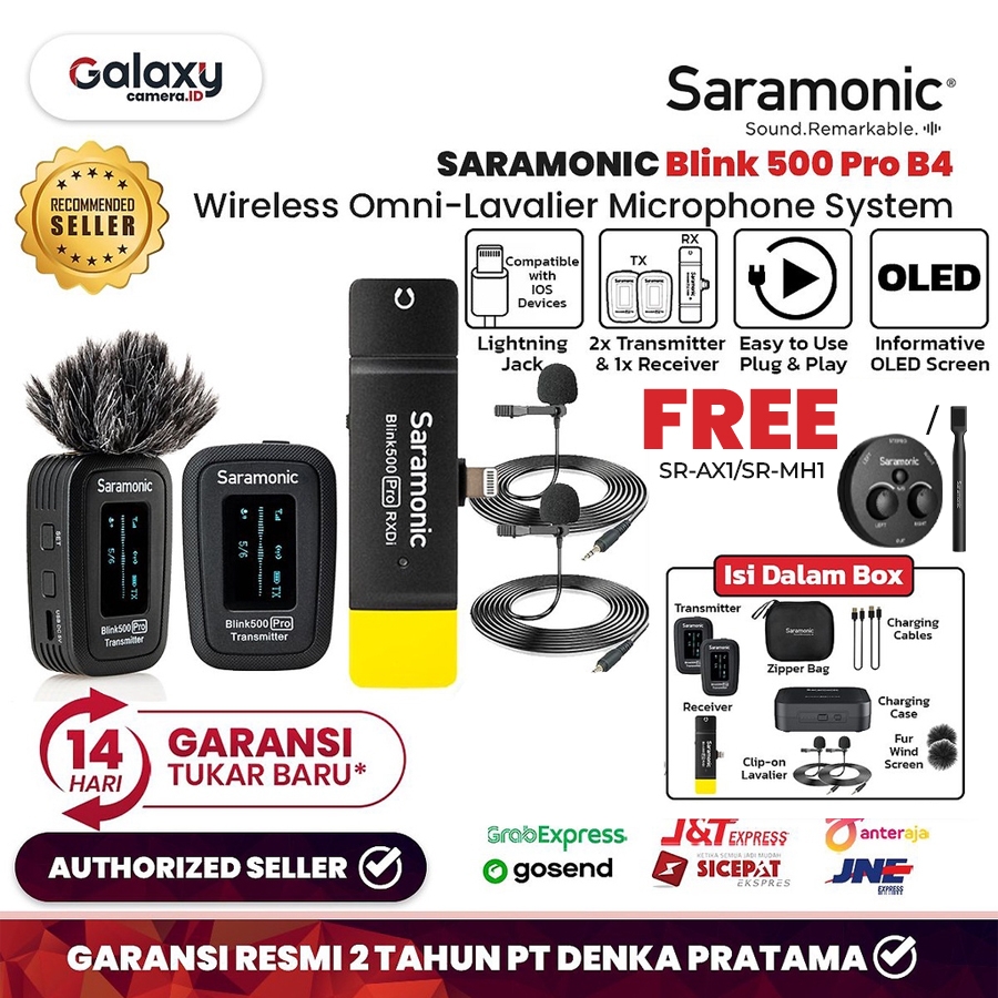 Jual Saramonic Blink 500 Pro B4 Wireless Microphone Mic For Iphone Ios