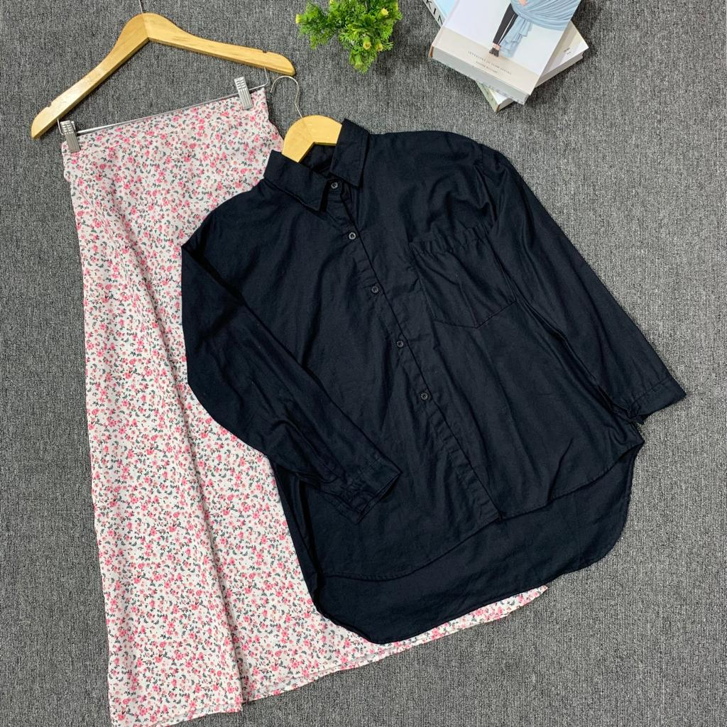 Jual ONESET 2IN1 KEMEJA ROK MOTIF / setelan wanita korean style atasan ...