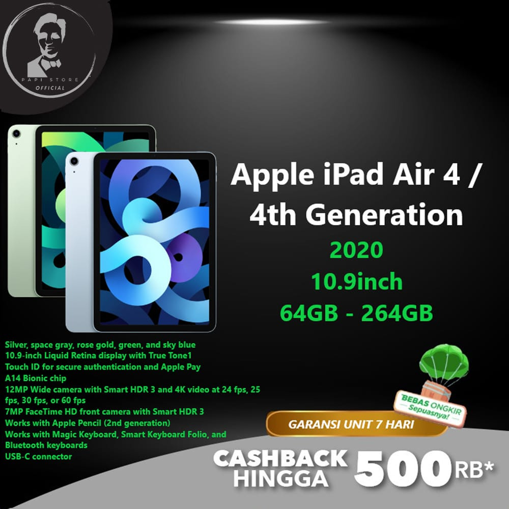 Jual Apple iPad Air 4th Gen 2020 10.9 inch 64GB WiFi Second Shopee