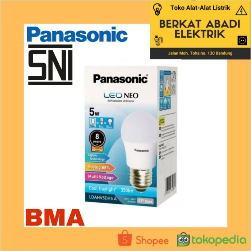 Jual Lampu Led Panasonic Watt Neo Putih Shopee Indonesia