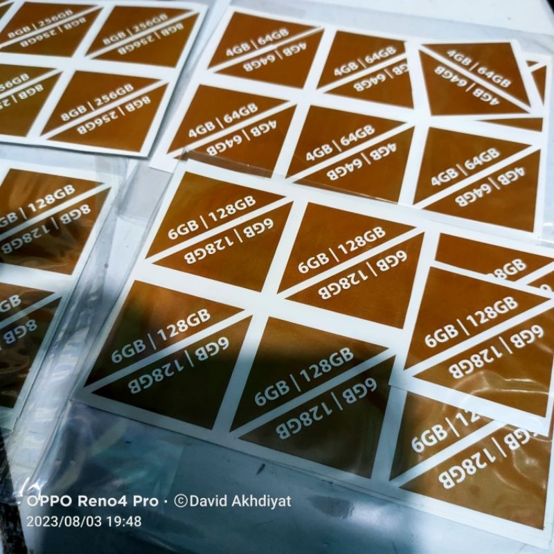 Jual STICKER RAM/ROM SEMUA MERK HP TERMURAH | Shopee Indonesia