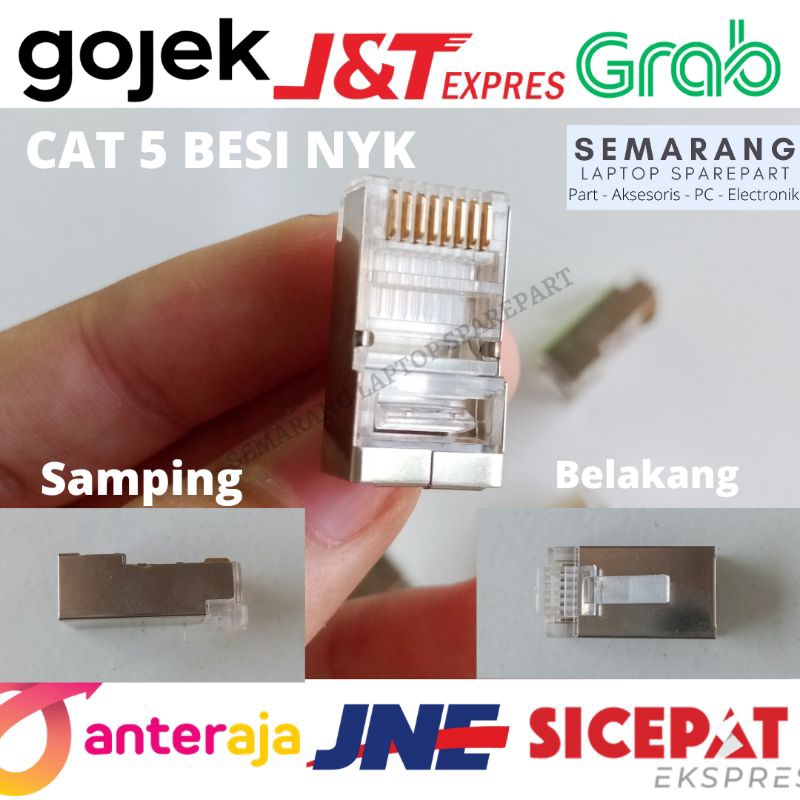 Jual Port Rj Cat Besi Nyk Konektor Colokan Lan Cat Ecer Shopee