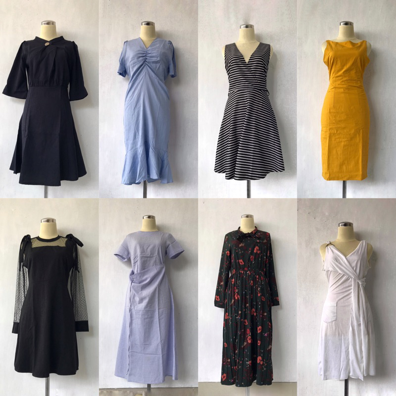 Jual DRESS FLORAL / LONG DRESS / MIDI DRESS B | Shopee Indonesia