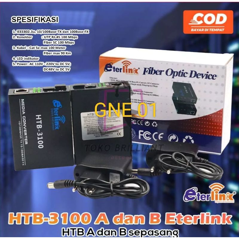 Jual Htb 3100 Fiber Optic Media Konverter Single Mode Dengan 5v 2a Eu