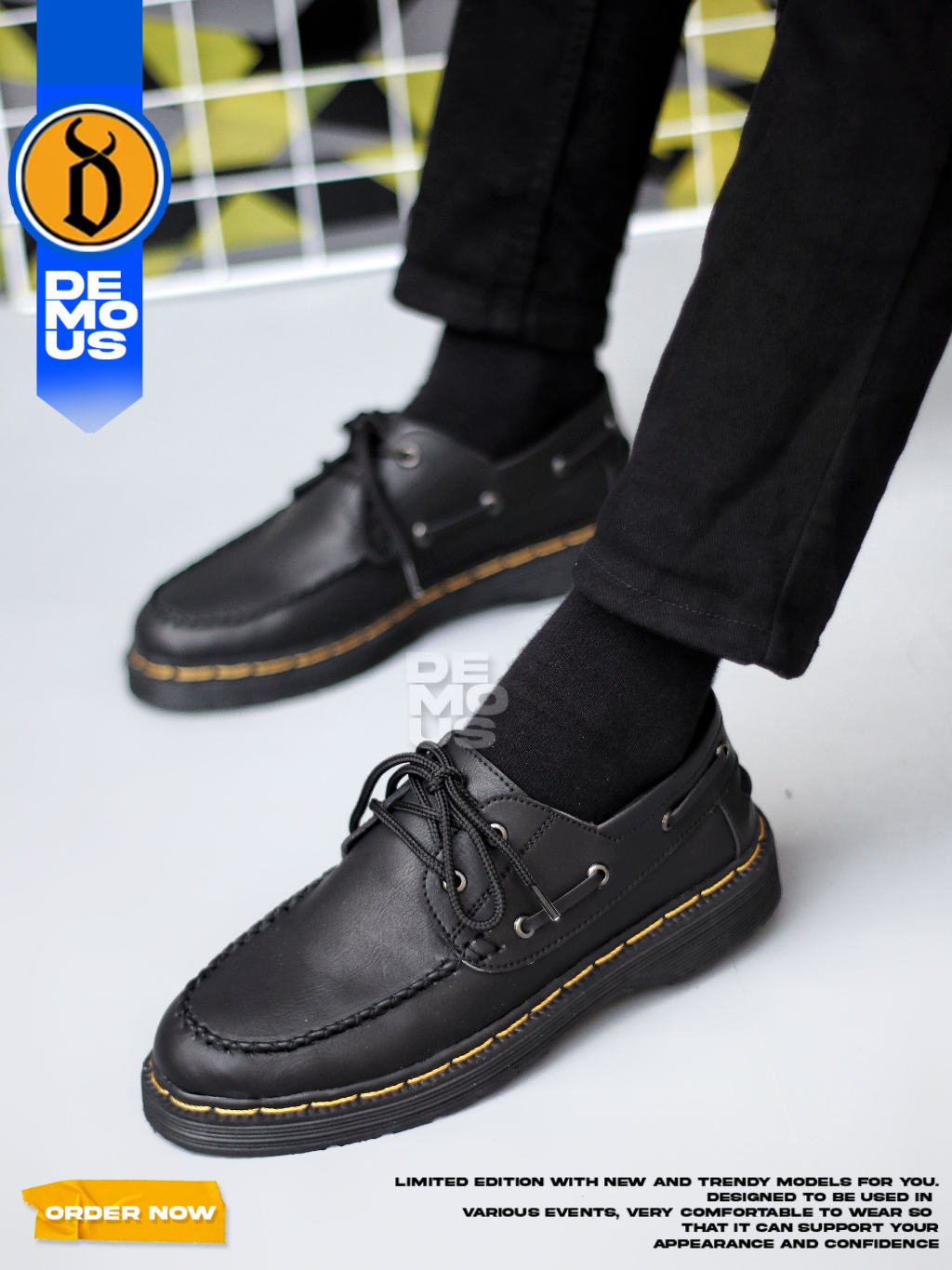 Jual DEMOUS Gogeta - Sepatu Formal Pantofel Docmart Low Boots Kerja ...