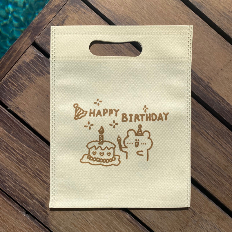 Jual GOODIE BAG ULANG TAHUN ANAK CUSTOM NAMA 20 x 25cm GOODIE BAG