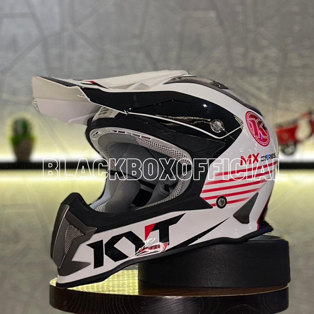 Jual KYT Strike Eagle K-MX KMX K MX White Red | Shopee Indonesia