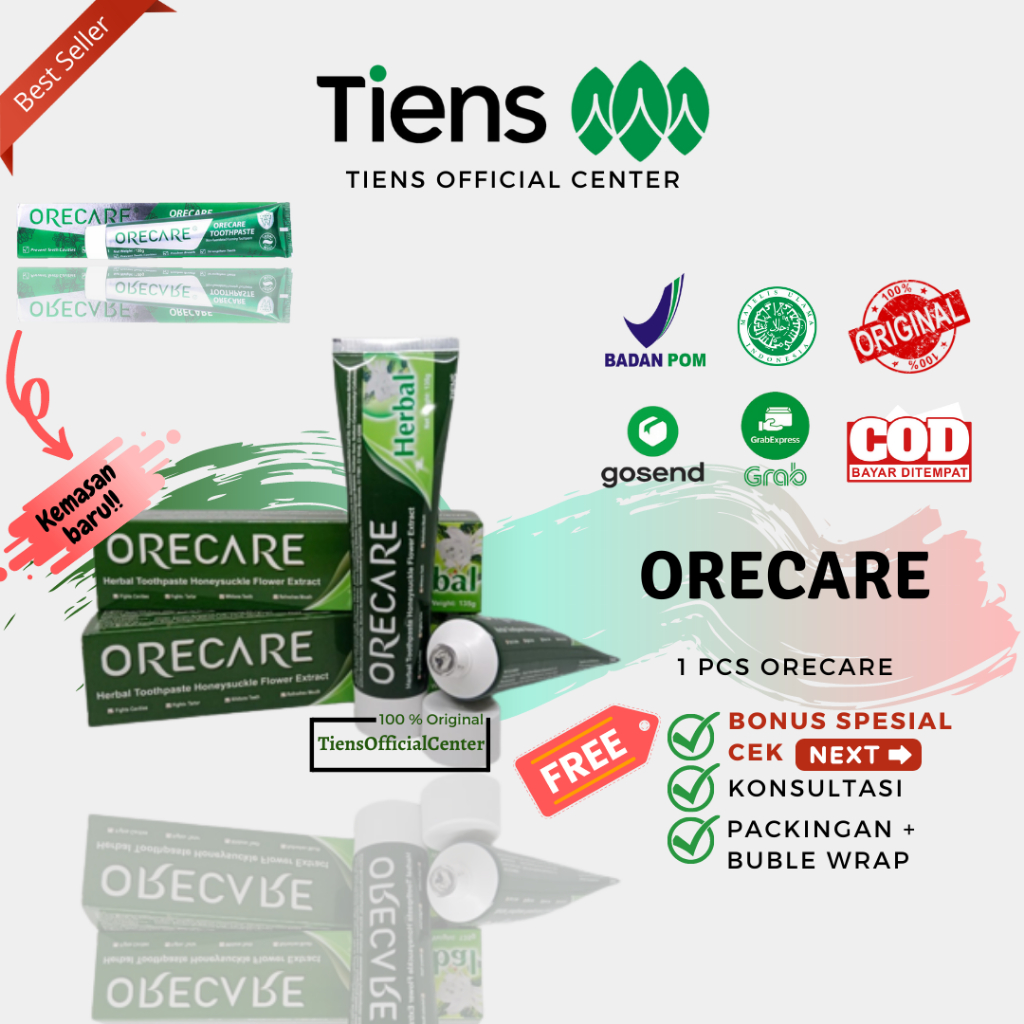 Jual Odol Tiens Tianshi Orecare Herbal Toothpaste Pemutih dan