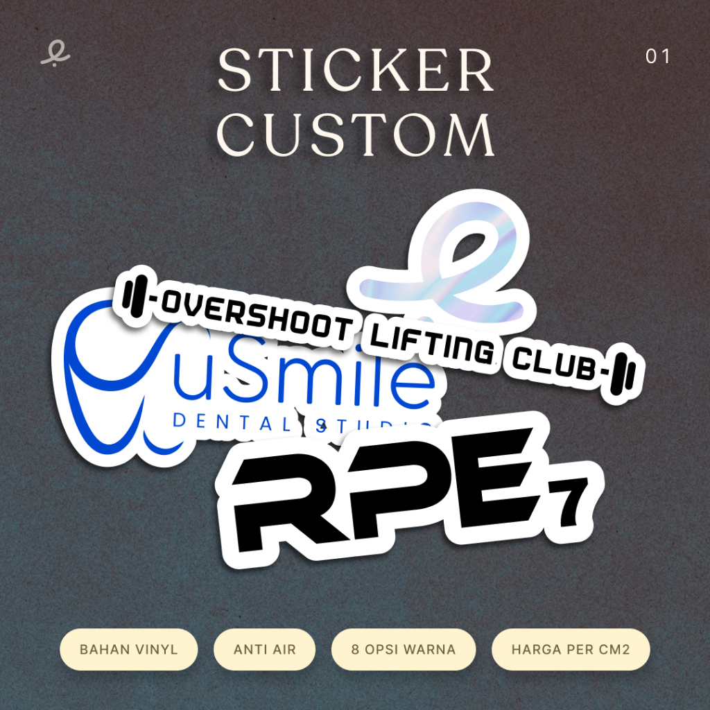 Jual Sticker cutting custom logo & gambar bahan vinyl | Sticker anti ...