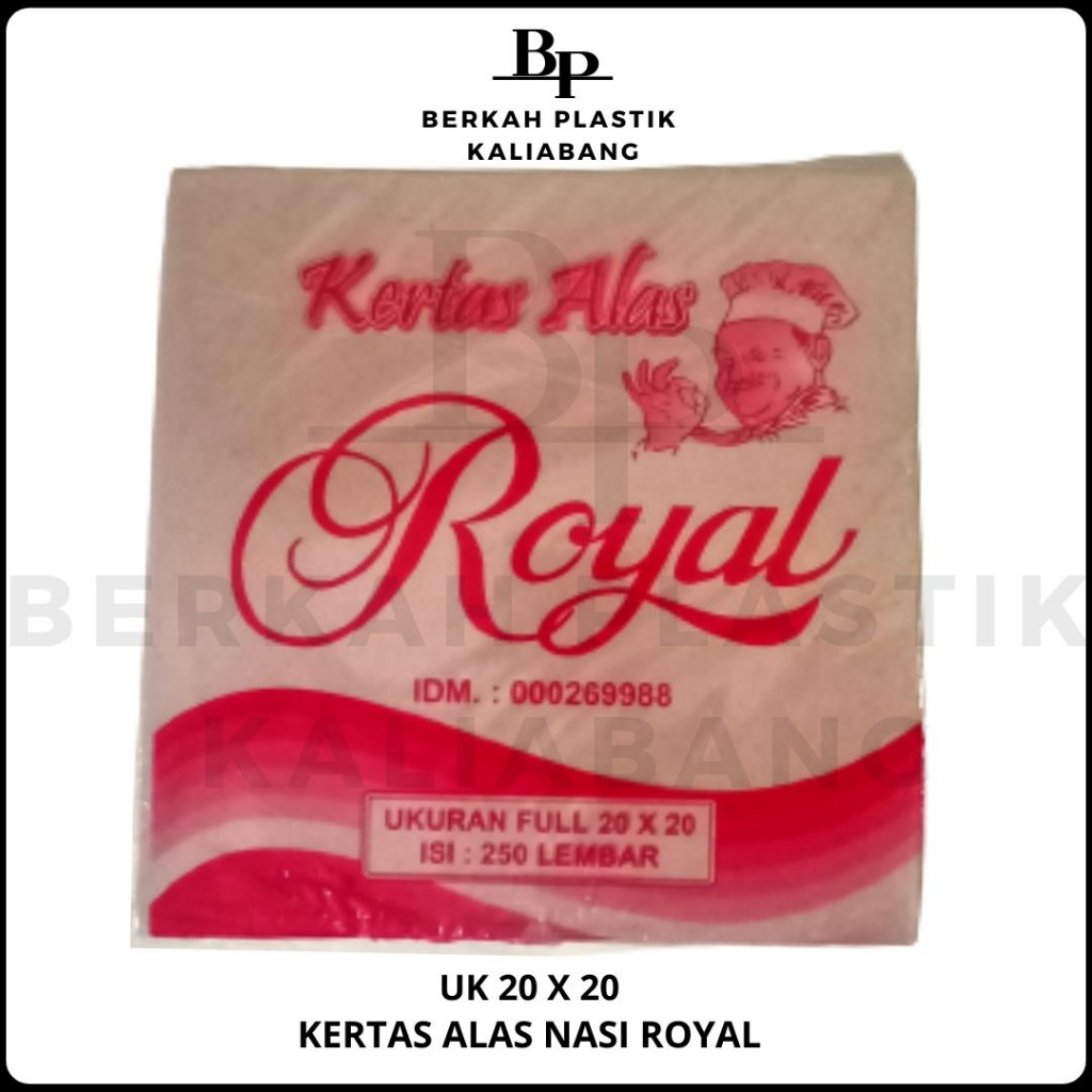 Jual Kertas Nasi Alas Kotak Royal Kertas Minyak Isi 250 Lembar