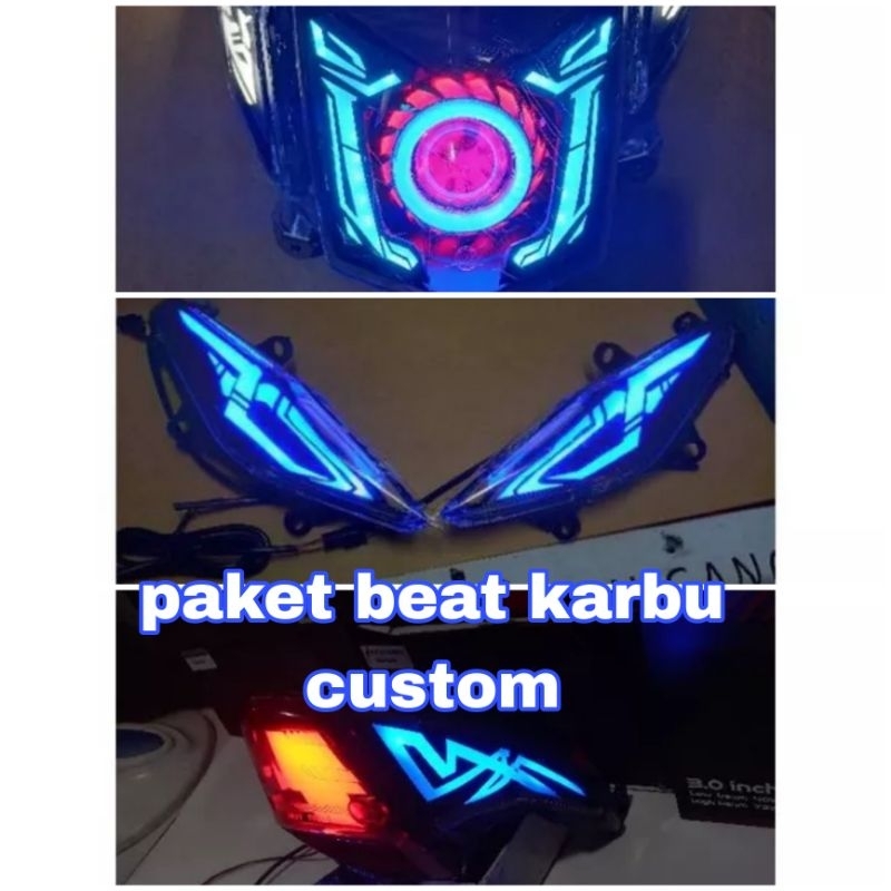 Jual paket lengkap reflektor beat karburator sein running stoplamp beat
