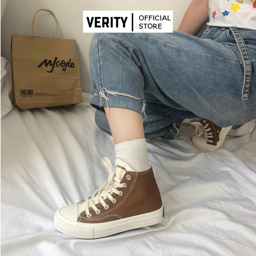Jual VERITY Sepatu Korean Style Wanita Coklat Cream | Shopee Indonesia