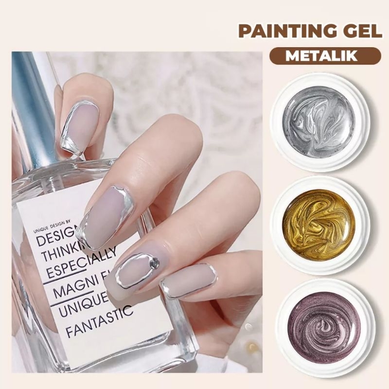 Jual JAPANESE GEL LINER METAL NAIL ART GAYA JEPANG / METAL GEL PAINTING