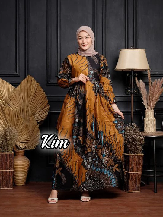 Detail motif gamis batik Sriwedari