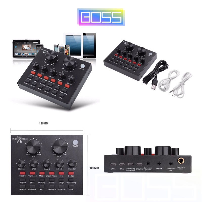 Jual BOSS-Soundcard V8/Sound Card With 5.0 Personal Entertainment ...