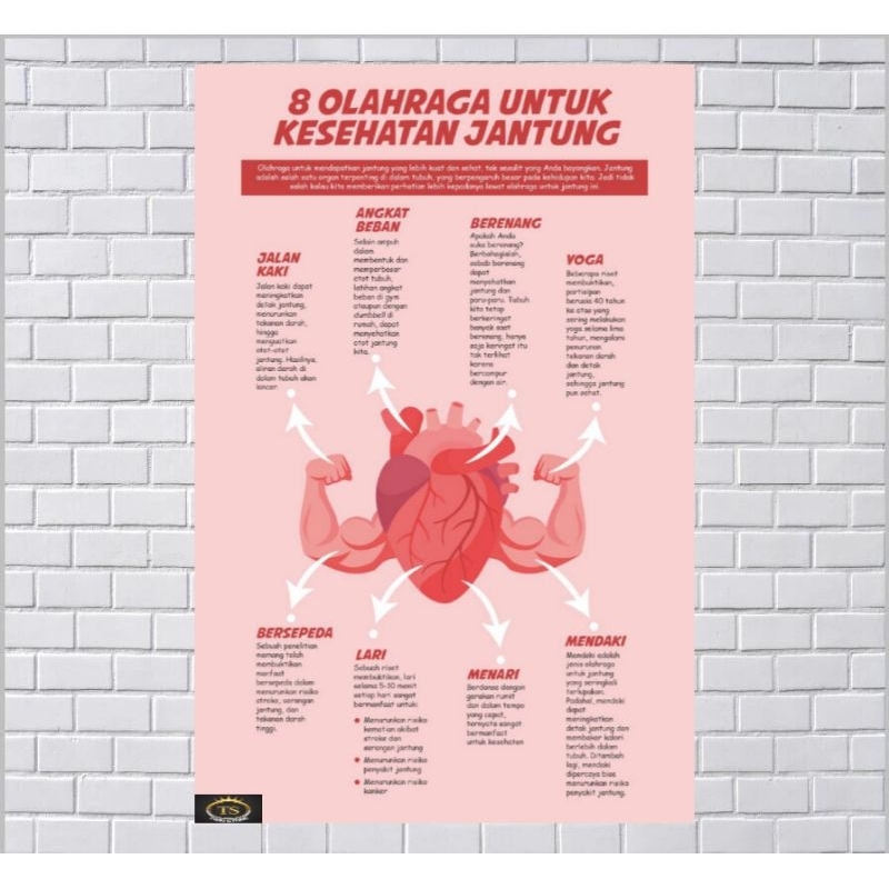 Jual Poster Kesehatan 8 Macam Olahraga Untuk Kesehatan Jantung | Shopee ...