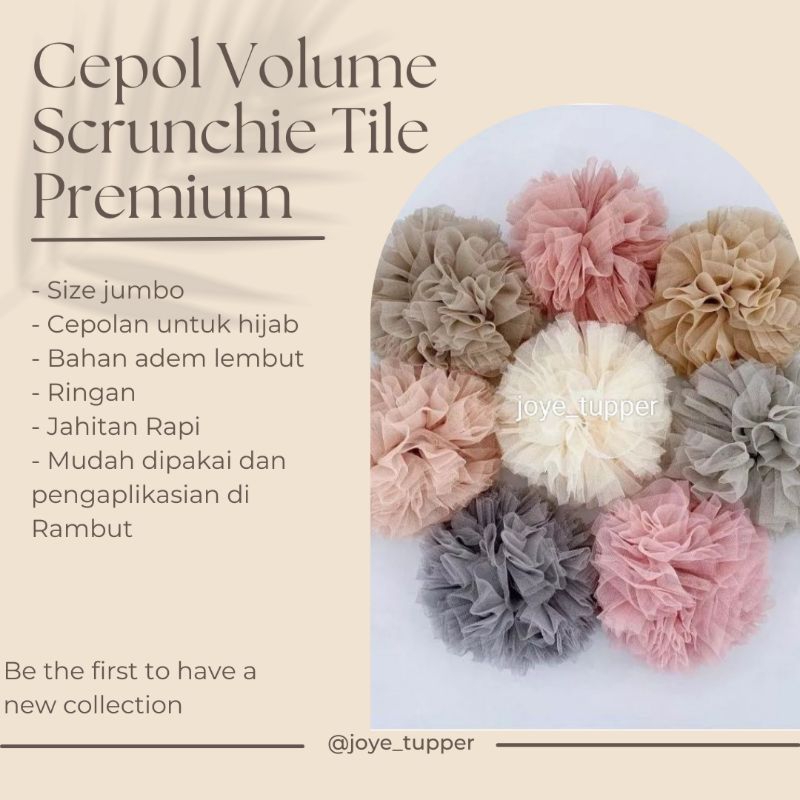 Jual Scrunchie Tile Tulle Jumbo Cepol Hijab Ikatan Rambut Premium ...
