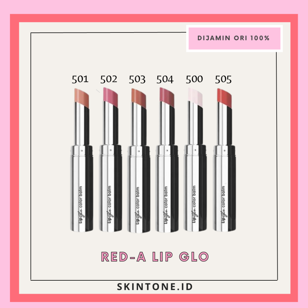 Jual REDA LIP GLO Color Balm 3 in 1 Lipstick Viral Lipstik Lip Stik 500 501 502 503 504 505 Red