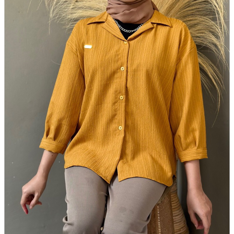 Jual Inara Shirt-Kemeja kancing Basic Ledy Crush | Shopee Indonesia