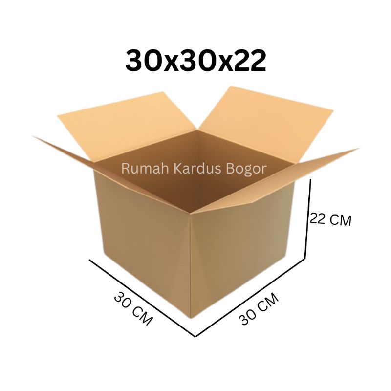 Jual Kardus Box Packing 30x30x22 Cm - B Flute | Shopee Indonesia