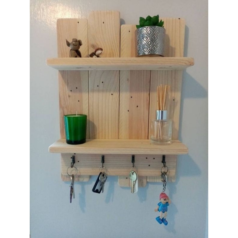 Jual Hiasan dinding/Rak tempel tempat gantungan kunci Rak kayu ...