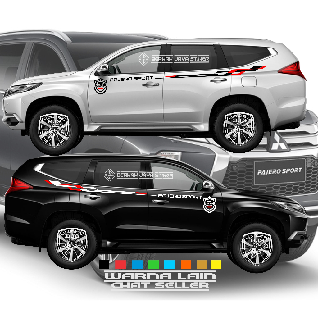 Jual 2 PCS KANAN KIRI NEW STICKER MOBIL MITSUBISHI PAJERO SPORT STIKER ...