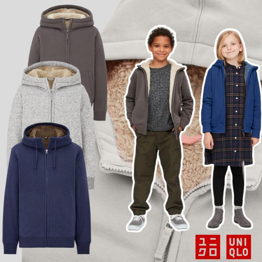 17346 Uniqlo SHerpa Jacket Anak winter kids coat STOK TIDAK UPDATE