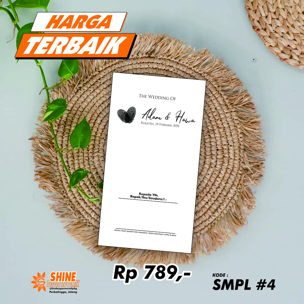 Jual UNDANGAN PERNIKAHAN SIMPEL. UNDANGAN PERNIKAHAN MINIMALIS