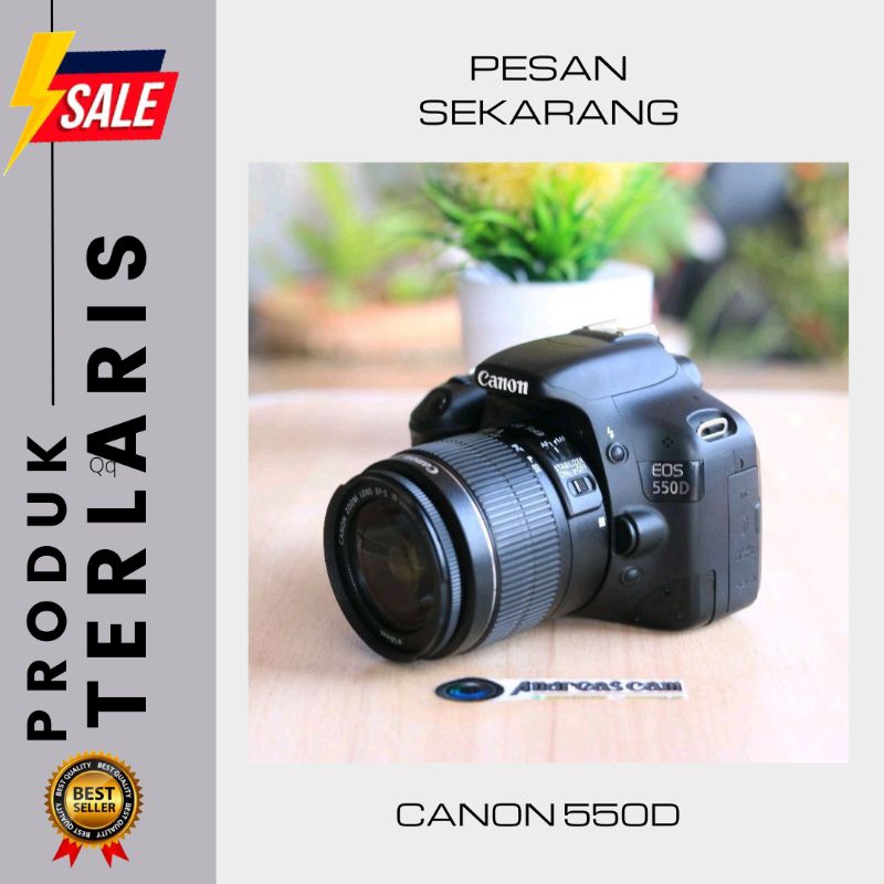 Jual CANON EOS 550D + LENSA KIT + MEMORI MULUS TINGGAL PAKAI | Shopee ...