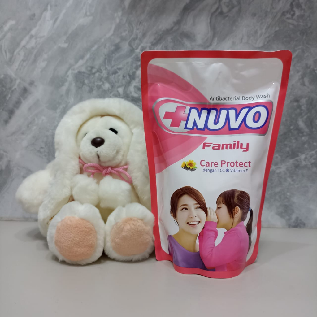 Jual Nuvo Family Antibacterial Body Wash Care Protect 400ml (Expired ...