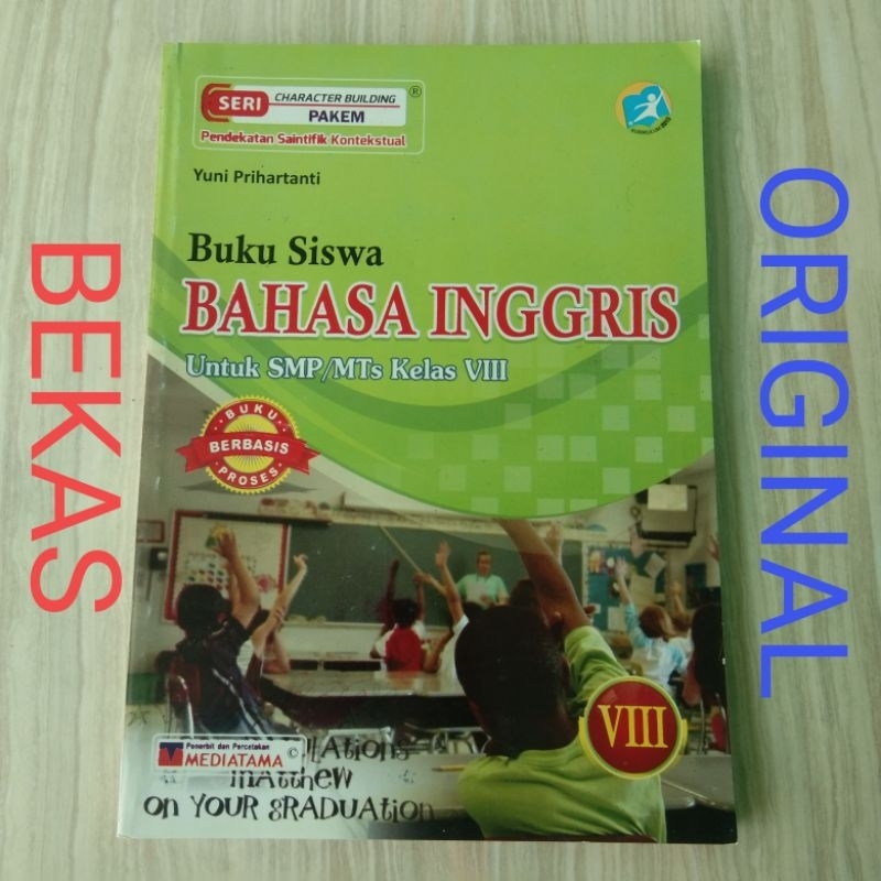 Jual Buku Bahasa Inggris Kelas 8 VIII 2 II SMP MTS Penerbit Mediatama ...