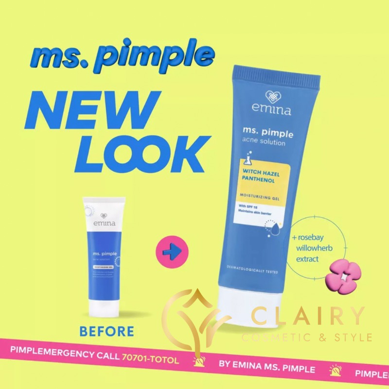 Jual Emina Ms. Pimple Acne Solution 20ml pelembab untuk jenis kulit