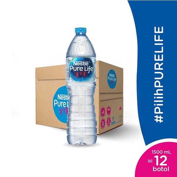 Jual Nestle Pure Life Air Mineral 1500 Ml (12 Botol) | Shopee Indonesia