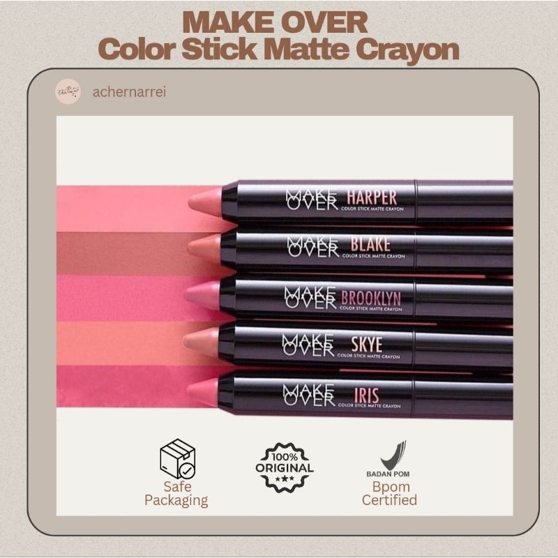 Jual MAKE OVER Color Stict Matte Crayon | Shopee Indonesia