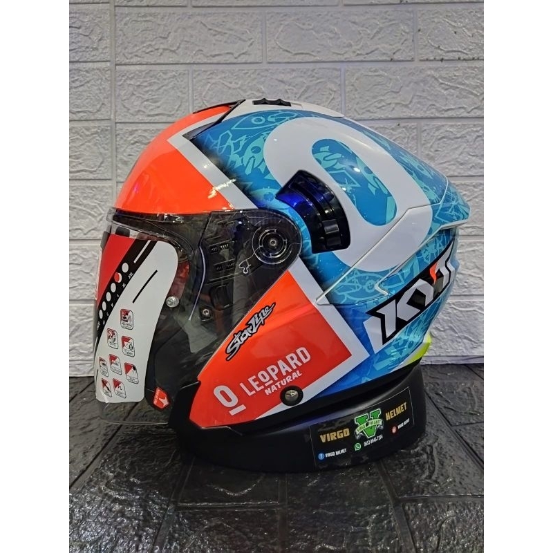 Jual Helm Kyt Nfj Misano Reflica White Blue Paket Iridium Visor