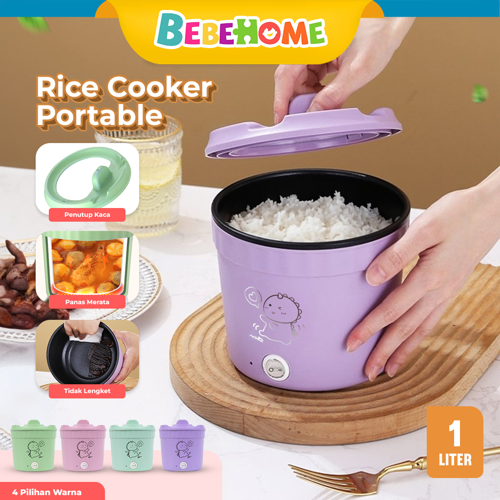 Jual Bebehome Mini Rice Cooker Panci Listrik Serbaguna 1L /Electric
