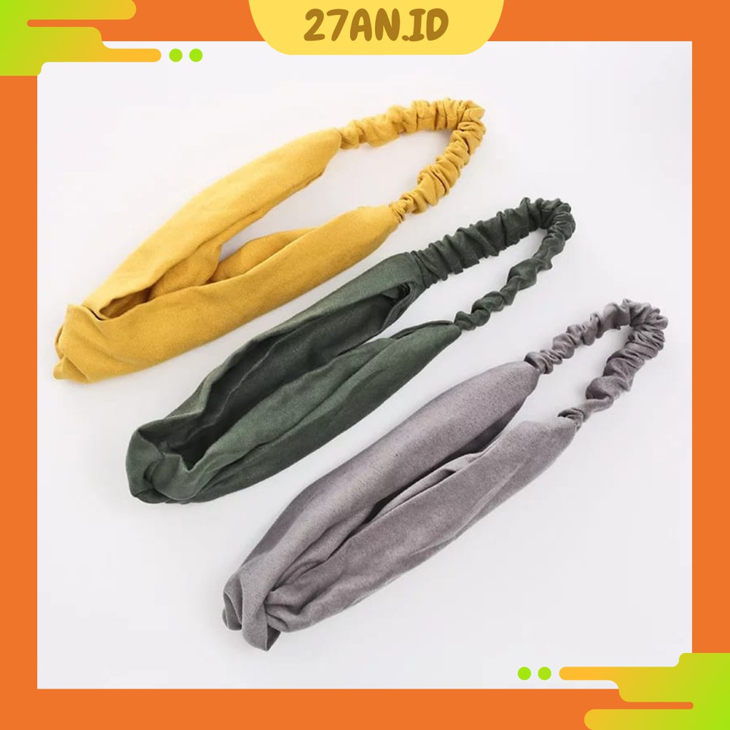 Jual (27AN.ID) COD BANDANA H53 BANDANA KOREA STYLE BANDO RAMBUT IMPOR