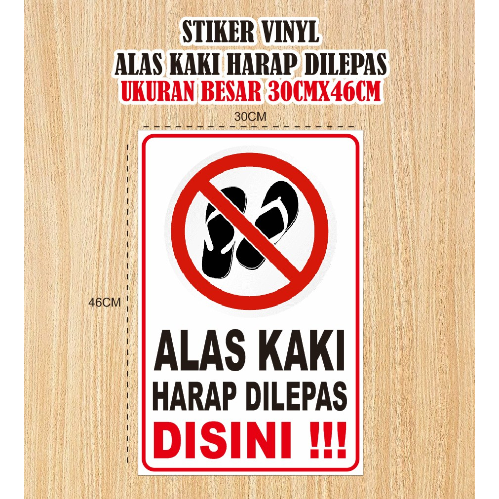 Jual Sticker Alas Kaki Harap Dilepas Stiker Vinyl Alas Kaki Harap