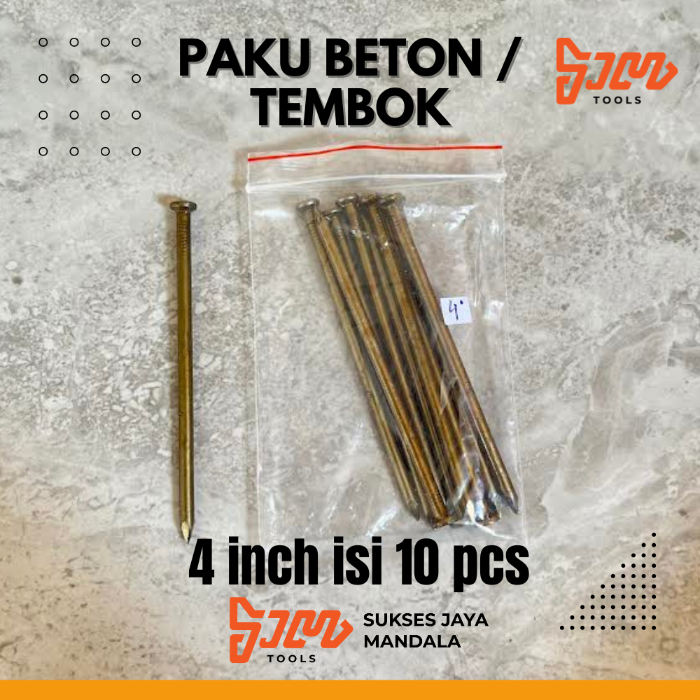 Jual Paku Tembok Paku Beton Kuning 1