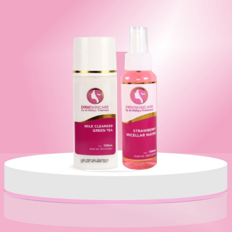 Jual DRW SKINCARE/STRAWBERRY MICELLAR WATER DAN MILK CLEANSER DRW